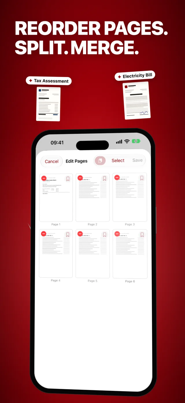 Page editor with thumbnails